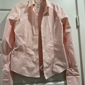 Fitted Pink Button-Up Shirt